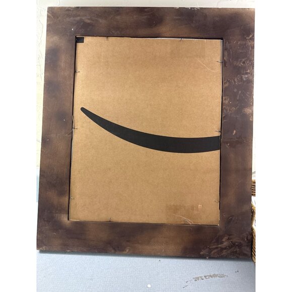 Framed Pineapple Punch Beaded Artwork With Rustic Wood Frame 20x17" - Picture 4 of 4